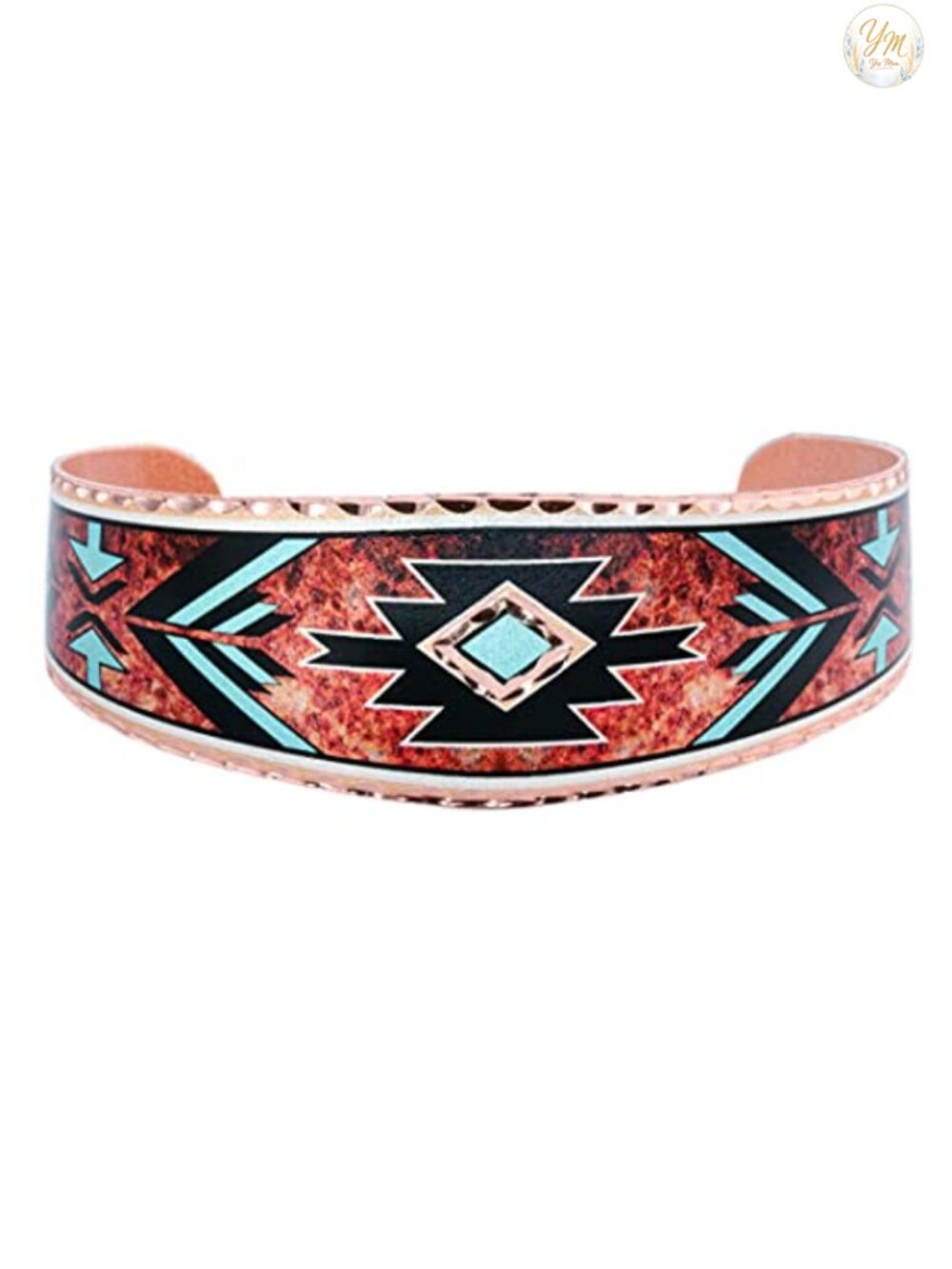 Handmade Copper Cuff Bracelet Native American Inspired Unisex
